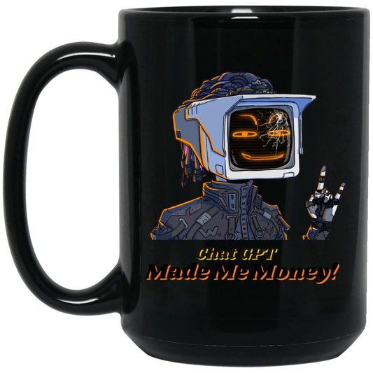 TWD Chat Bot V.1 15 oz. Black Mug