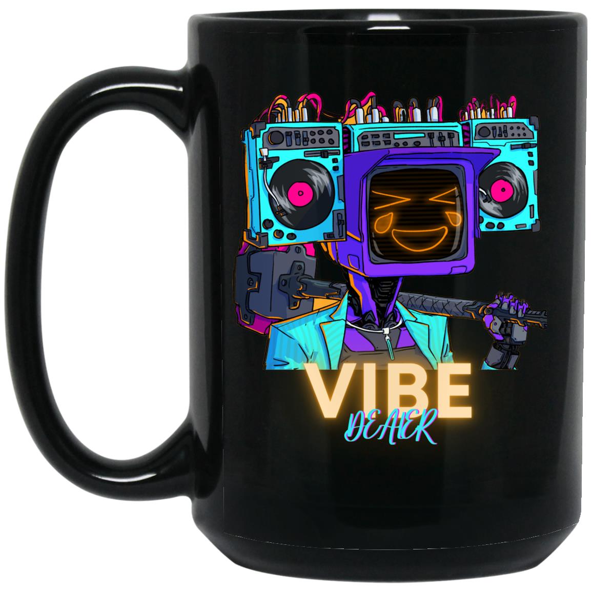 TWD Vibe Dealer DJ Bot 15 oz. Black Mug